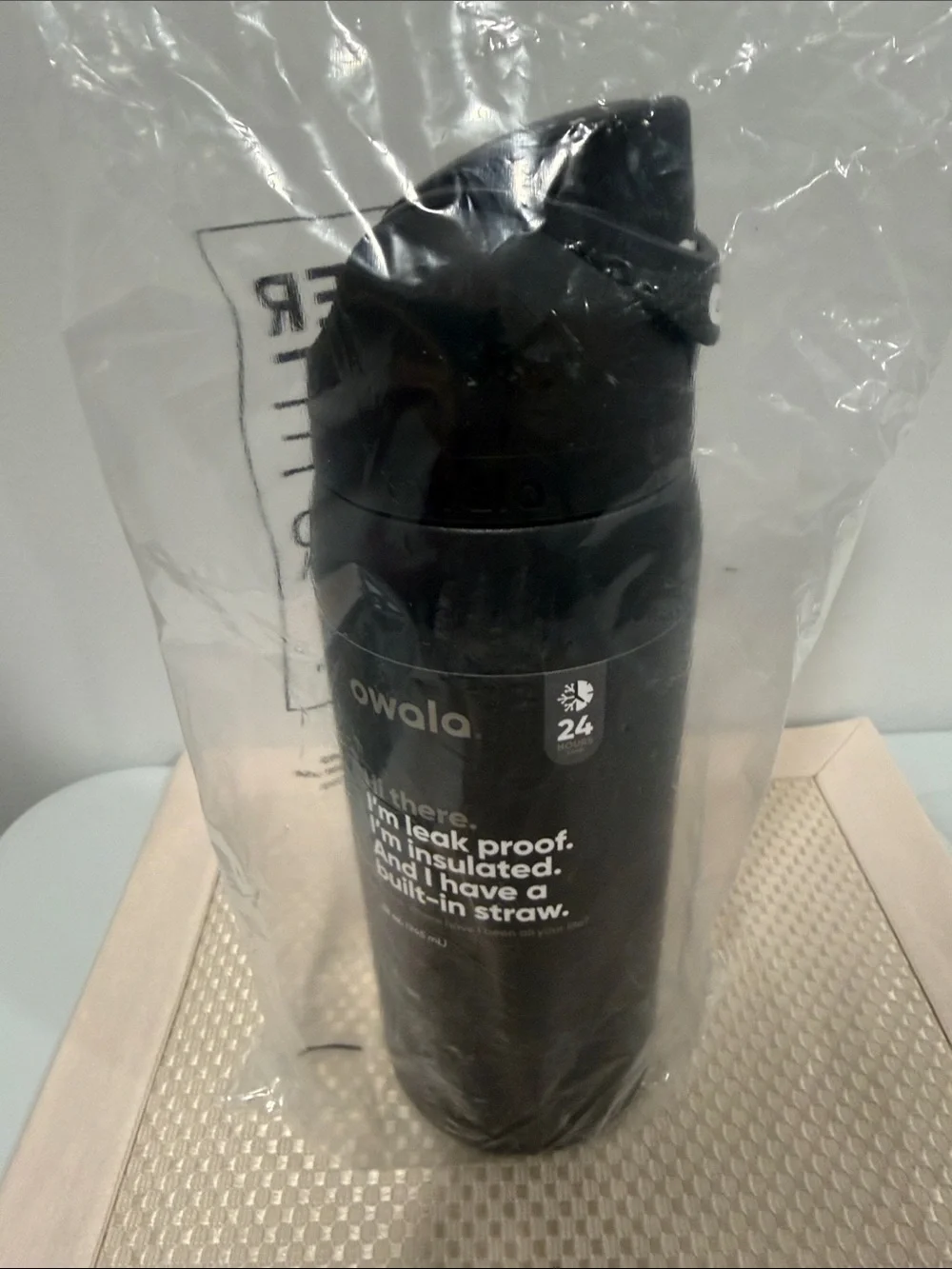 OWALA 32oz Black Very Very Dark Free Sip Stainless Steel Water  Bottle